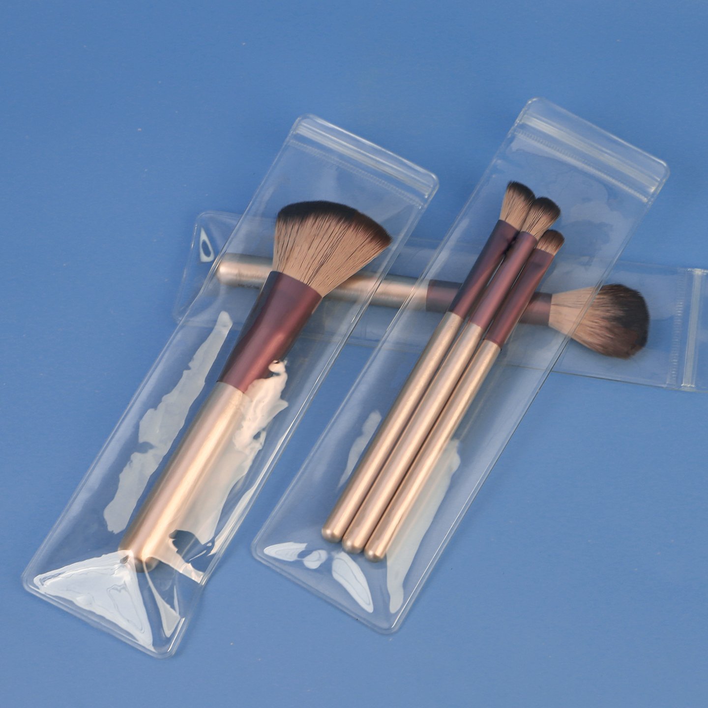 Long PVC Ziplock Bag for Makeup Brushes & Cosmetic Tools Packaging - 图片 2