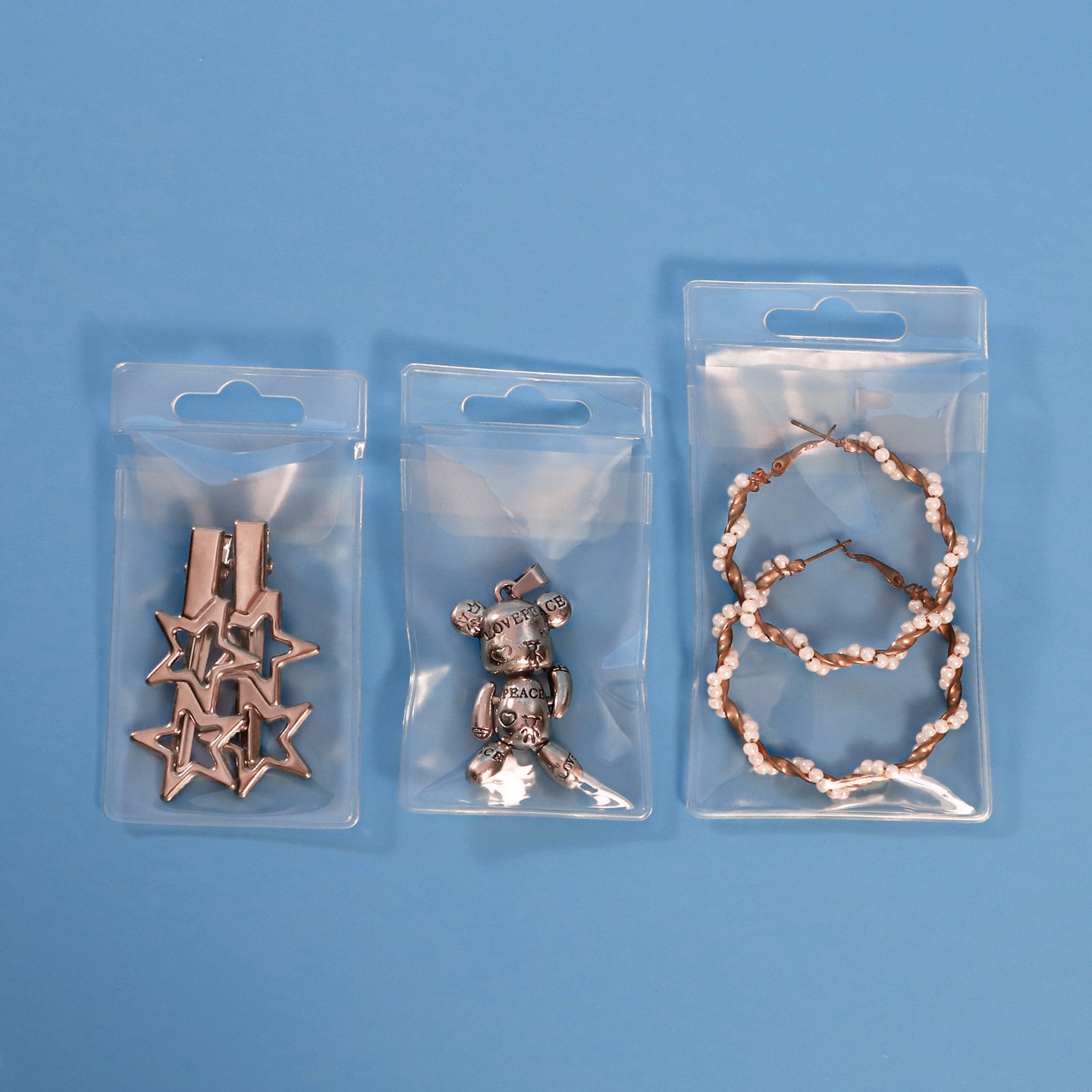 Clear PVC Flap Bag with Hang Hole for Retail Jewelry Display - 图片 2